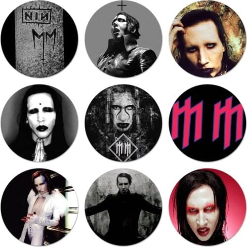 Marilyn Manson Badge Brooch Pin Accessories For Clothes Backpack Decoration gift 58mm