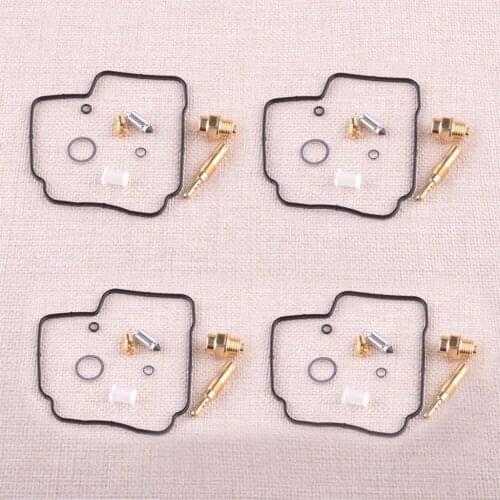 4 Sets Motorcycle Carburetor Repair Rebuild Kit Floating Needle Seat Fit For Honda CBR600F 1987-1989 1990 CBR600 Accessories