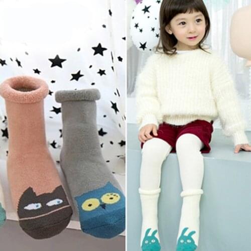 New Cartoon Baby Girl Boy ThickWarm Loope d Pile Socks Cartoon cute Loose Children Antislip Girl/boy Kids Girls Floor Sock