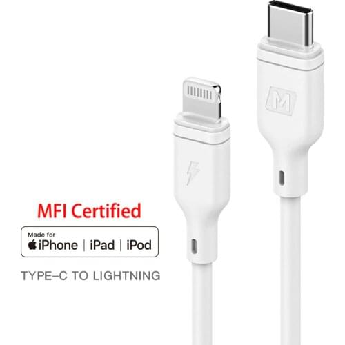 Original MFI certified usb c to lightning charging cable for iPhone xs max xr x 8 7 6s plus ipad PD cable fast charger short 18W