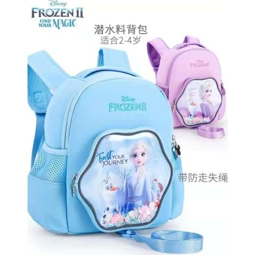 Disney Frozen Kindergarten Bag For Girls Primary School Student Shoulder Orthopedic Backpack Large Capacity Super Light Mochila