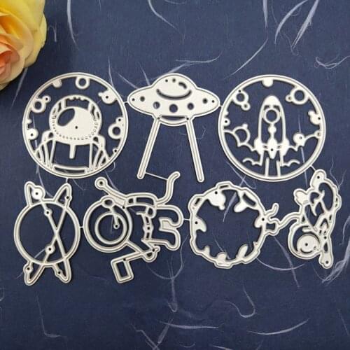 Planet Metal Cutting Dies Stencil Scrapbooking DIY Album Stamp Paper Card Embossing Decor Craft