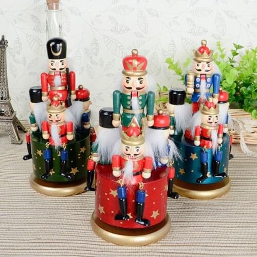 D333 Movable doll puppets 20CM music Rotation Nutcracker puppets doll toy children Christmas toy gift,3pcs/lot