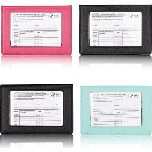 PU Vaccination Card Protector Vaccine Cards Holder Waterproof Card New Hot