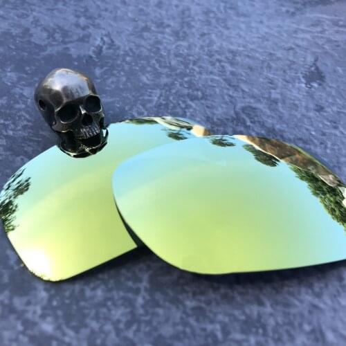 Firtox True Polarized Enhanced Replacement Lenses for-Oakley Blender OO4059 Sunglass (Lens Only)-24K Gold Mirror