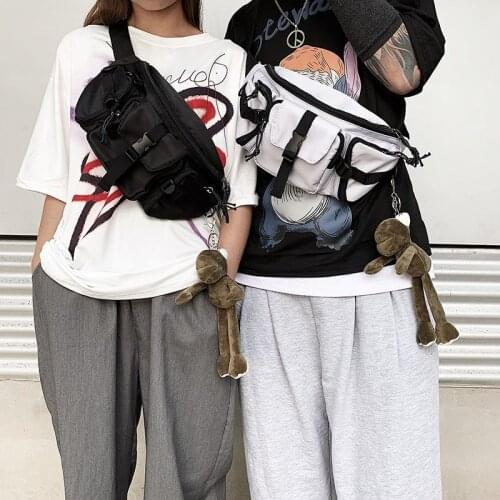 Waist Bag 2020 Fanny Pack Harajuku Style Womens Belt Bag Hip-Hop Fashion Bum Bag Sling Chest Bag for Travel Dailylife Unisex