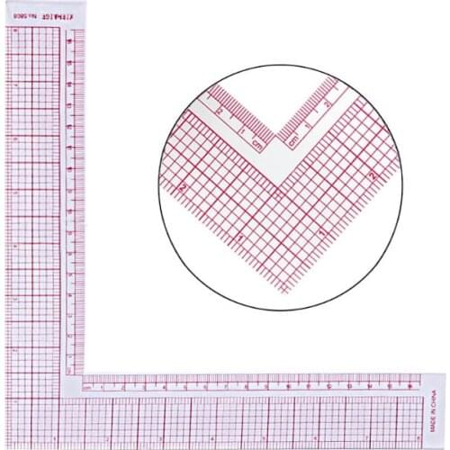 Garment Cutting Plastic Quilting Ruler For Sewing Accessories L Shape Patchwork Tool Tailor Ruler Scale Ruler Drawing Supplies