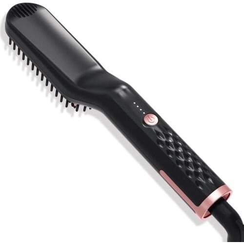 PTC Heating Hair Straightener Brush Comb Personal Care Smooth Mens Styling Shape Anti Static Fluffy Straight Beard Comb