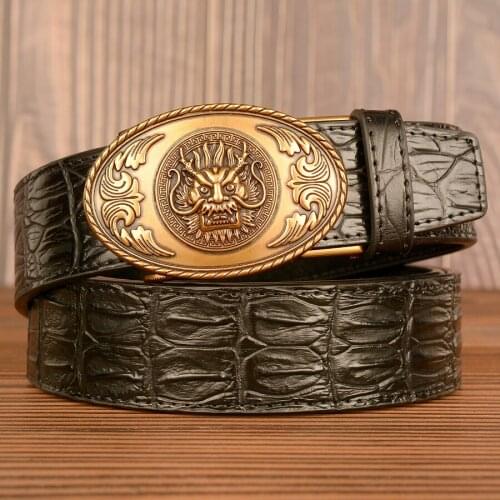 Designer Belts Men High Quality Male Belt Genuine Leather Strap Luxury Fashion Novelty Crocodile Automatic Buckle Ceinture Homme