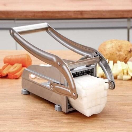 2 Blades Stainless Steel French Fry Potato Cutter Slicer Chipper For Cucumber Vegetables Cut French Fries Kitchen Cooking Tools