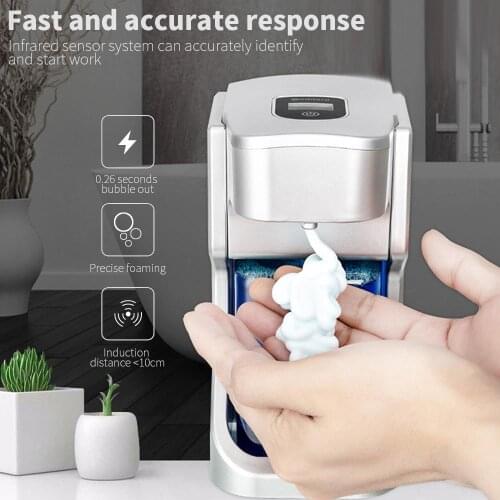 SOLEDI 500ml Morden Portable 500ML Bathroom Automatic Foam Soap Dispenser Hotel Kitchen Wall Mount Creative