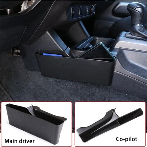 ST,For Toyota Tacoma 2016-2021,Car Center Console Side Storage Tray Glove Box Holder Organizer Interior Accessories,ABS Black