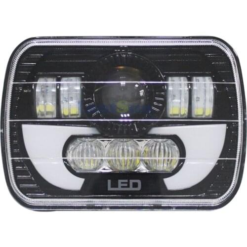 LED6457 LED Work Light 7" LED Driving Light H/L beam+ Angle Eyes 90w LANTSUN