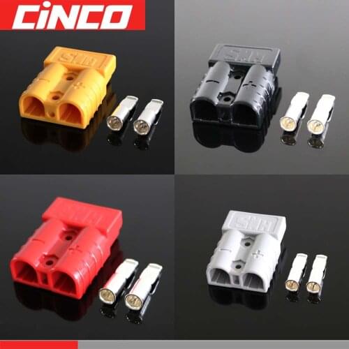 50 A 600 V Plug Connector Double Pole with copper Contact handle Anti Dust Cover Quickly Connect Car Solar Caravan Boat Forklift