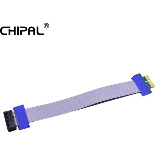 CHIPAL 1X to 1x Slot Riser Card Extender Ribbon Adapter PCI-Express PCI Express Extension Relocate Cable for Graphics Card
