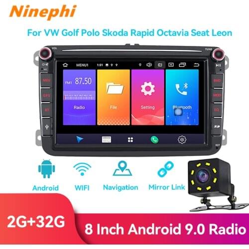 2 Din Autoradio For VW / Volkswagen Skoda Octavia golf 5 6 touran passat B6 polo Jetta 8" GPS Wifi Android Car Radio mp4 12v HD