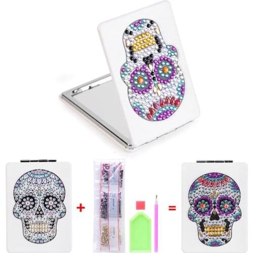 DIY Special Shaped Diamond Painting Vanity Mirror Cosmetic Makeup Mirrors Christmas Gift for Girlfriend Handmade Craft