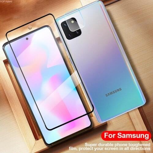 For Samsung Galaxy Note 10 Lite 2-in-1 Rear camera film+Tempered glass film HD screen protector Full cover Phone Tempered glass