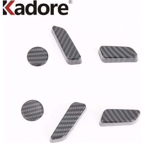 For Tesla Model Y 2020 2021 2020 Carbon Fiber Style Seat Adjustment Switch Button Cover Trim Car Interior Accessories 6pcs/set