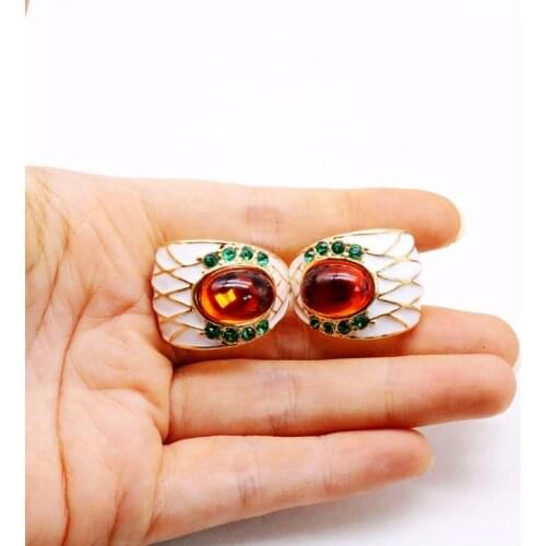 Mixed Sweet Colors Enamel Elegant Clip Earring