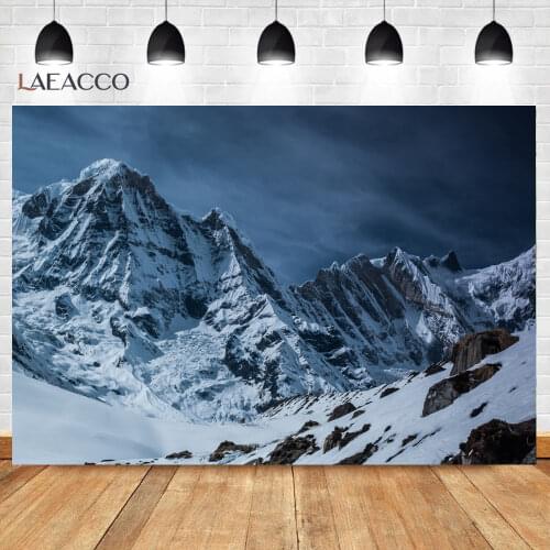 Laeacco Winter Mountain Top Snow Stone Winter Natural View Photographic Backgrounds Photography Backdrops Photocall Photo Studio