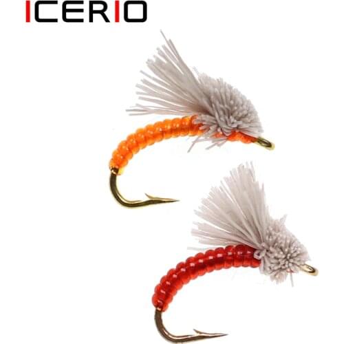 ICERIO 8PCS Serendipity Buzzer Midge pupa Nymphs Flies Trout Fishing Fly Lures #16