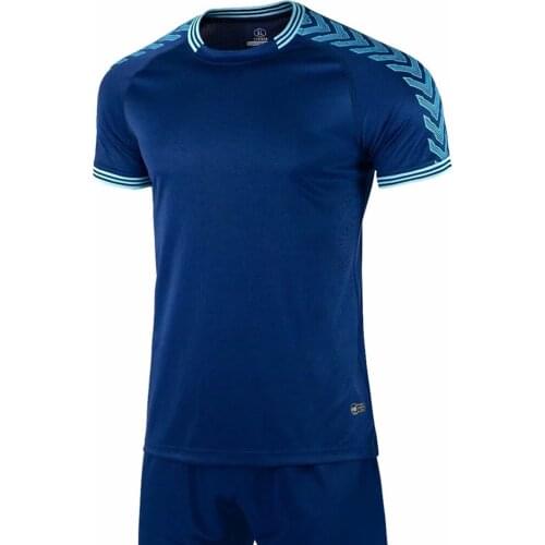 2019 adult summer soccer training Uniform Boy and girl customized football kit DIY 5 color top quality football shirt maker