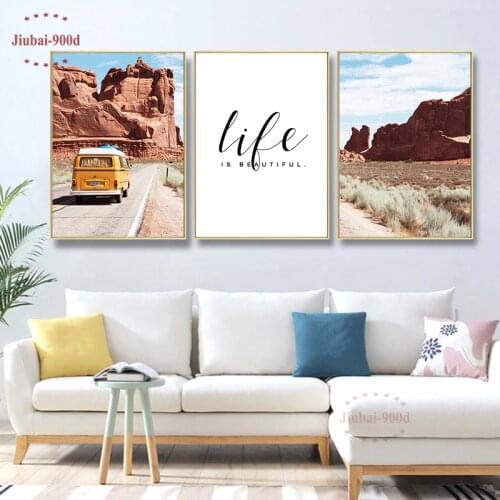 900D New Arrival Poster Nordic Scenery Posters And Prints Canvas Painting Modular Pictures Wall Pictures For Living Room SAN058