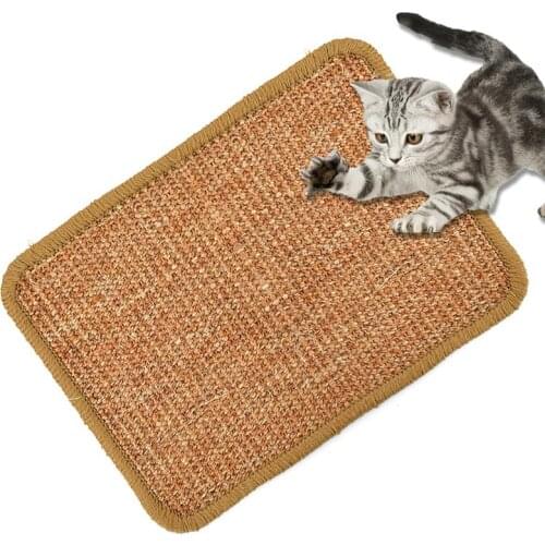 Natural Sisal Cat Scratching Post Mat Scratcher Board Pad Mats Toy Climbing Tree Litter Mat Lounger Pet cool mat Random color