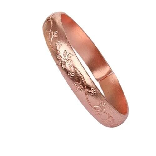 Wollet Non Magnetic Copper Bracelets for Men Women for Arthritis Jewelry 6.7'' Braided Cuff Copper Bangle
