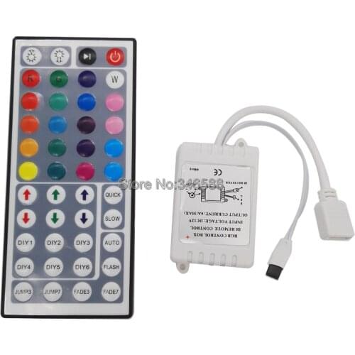 LED Controller 44 Keys LED IR RGB Controler Infrared Remote LED Controller DC12V 6A For RGB SMD 3528 5050 LED Strip Tape