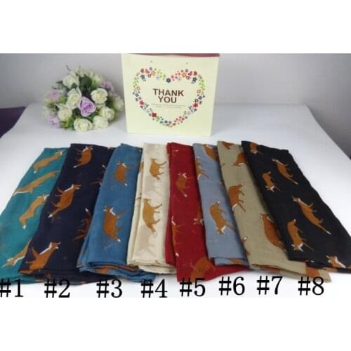 Animal Character Fox Print Viscose Shawls And Scarves Scarf Women Brand Scarf Magic Scarf Bandana Poncho