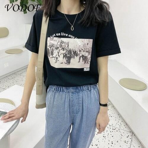 VODOF Summer Fashion Casual angel T-shirt Funny Cartoon 90s T-shirt women Aesthetic Harajuku tee shirt Women Retro Graphics