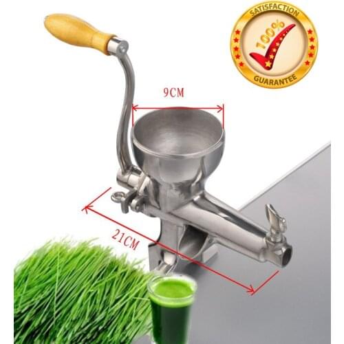 Top quality 100% Stainless Steel manual Wheatgrass juicer fruit citrus juice extractor