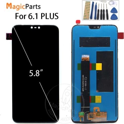 For Nokia 6.1 Plus for Nokia X6 LCD Display And Touch Screen Assembly For Nokia 6.1 Plus for Nokia X6 Phone With Tools 5.8