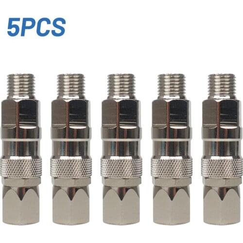 1/3/5pcs 1/4 Inch Male - 1/4 Inch Female Adapter For Airless Spray And Airless Hose High Pressure Paint Sprayer Hose
