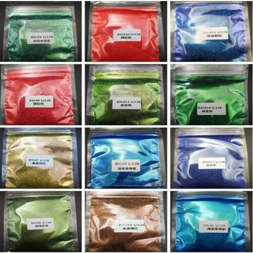 10g/bag Peacock Magnet Nail Glitter Chameleon Powder Mirror Effect Pigment Nail Art Decoration Manicure Gel Polish Dust FD070