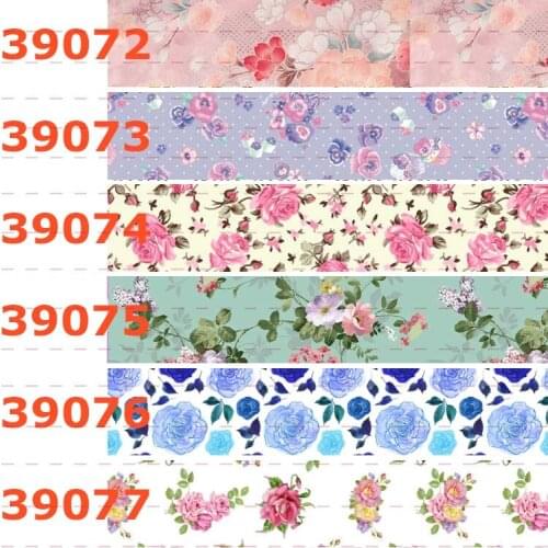 10yards - different sizes -Flowers pattern Grosgrain ribbon -beautiful flowers pattern printed ribbon