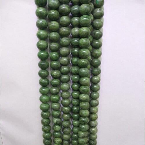 7/8/10/12mm Real Natural Green Diopside Stone Beads Round Gem Stone Beads DIY Loose Beads For Jewelry Making Strand 15