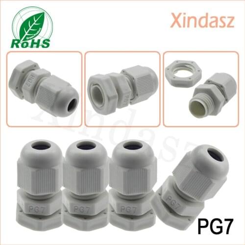 Free Shipping UL Approved , IP68 Protection Grade,PG7 Nylon plastic Cable Glands White & Black color