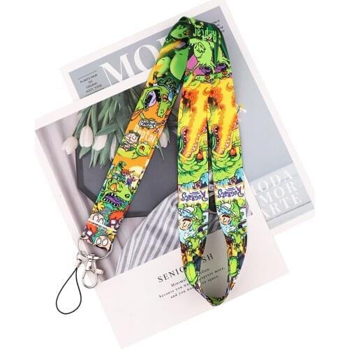 24pcs/lot MD918 DMLSKY Cartoon Keychain Accessories Dinosaur Mobile Phone ID Badge Holder Keys Straps Neck Lanyard Camera