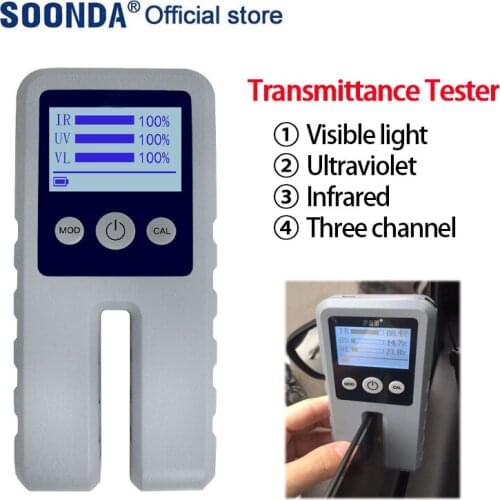 Digital Transmittance Tester Plexiglass Plastic sheet Plate Film Automobile Glass Transmittance Detector Car Window Tint Meter