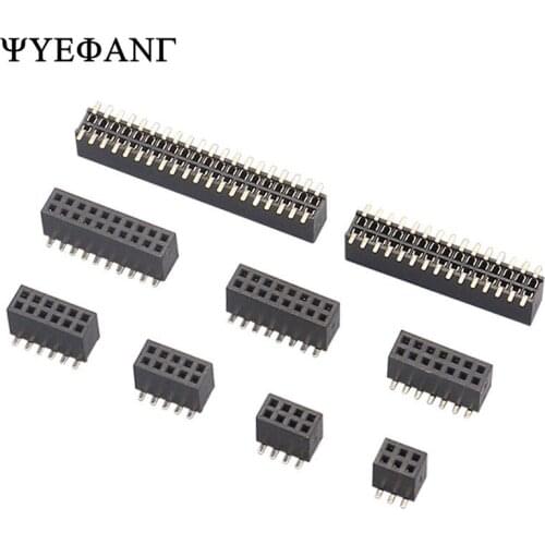 5Pcs Pitch 1.27mm SMD Double Row Pin Header Female PCB Connector 1.27 mm Pinheader Socket 2x3/4/5/6/7/8/10/12/15/20/30/40/50Pin