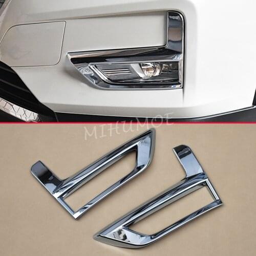Chrome Front Fog Light Cover Trims For 2017-2021 Nissan Rogue X-Trail T32 Facelift