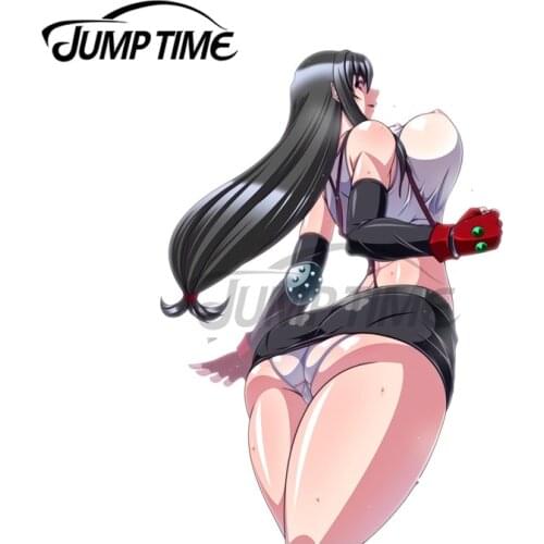 JumpTime 13 x 6.8cm Tifa Lockhart Final Fantasy 7 FF7 FFVII Hentai Car Stickers Windshield Decal Bumper Anime Decoration