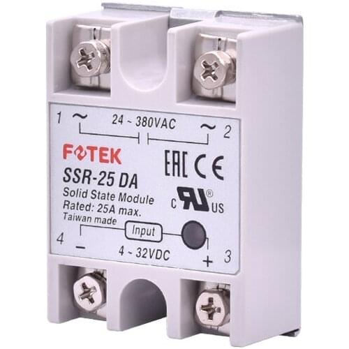 Quality goods Taiwan made Solid state relay ssr-10DA 25DA 40DA 60DA 75DA DC-AC