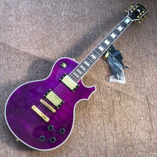 Chinese factory high quality purple electric guitar , gold color hardware , all colors are avalible , free shipping guitar