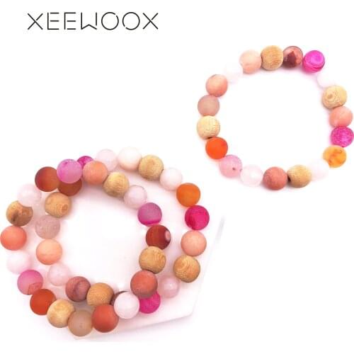 Red Bracelet Colorful Bead Healing Bracelet 2019 New Natural Stone Bracelet For Women Man Boho Beads Jewelry Friendship Charm