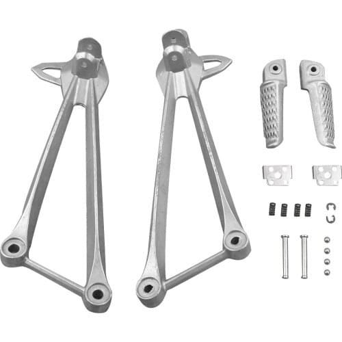 Motorcycle Rear Passenger Footpegs Alloy Footrests Bracket For Kawasaki Ninja ZX10R ZX-10R 2008-2010 ZX6R 2009-2012