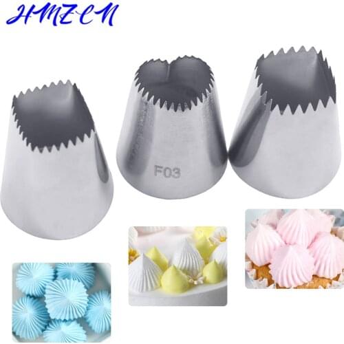 1/3PCS Square Heart Love Tulip Pastry Nozzles Kit Cream Russian Icing Piping Tips for Baking Cake Decorating Confectionery Tool